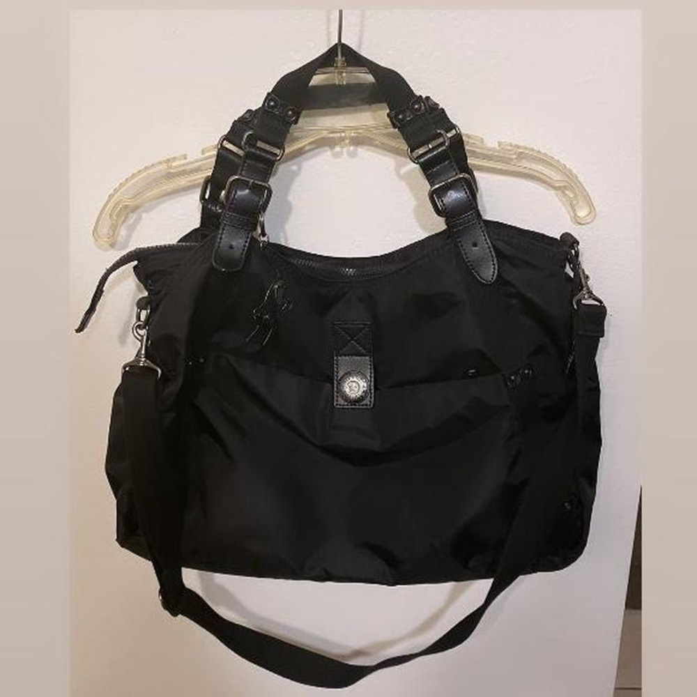 Black Kipling Buckle Crossbody Messenger Bag 
Like new